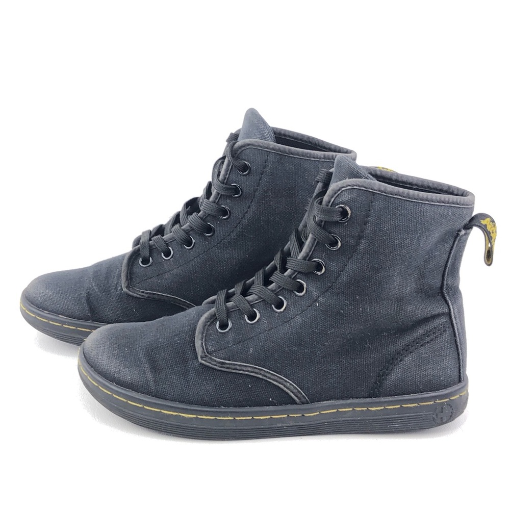 Dr. Martens Shoreditch Black Canvas Ankle Boots 5 - Picture 2 of 11